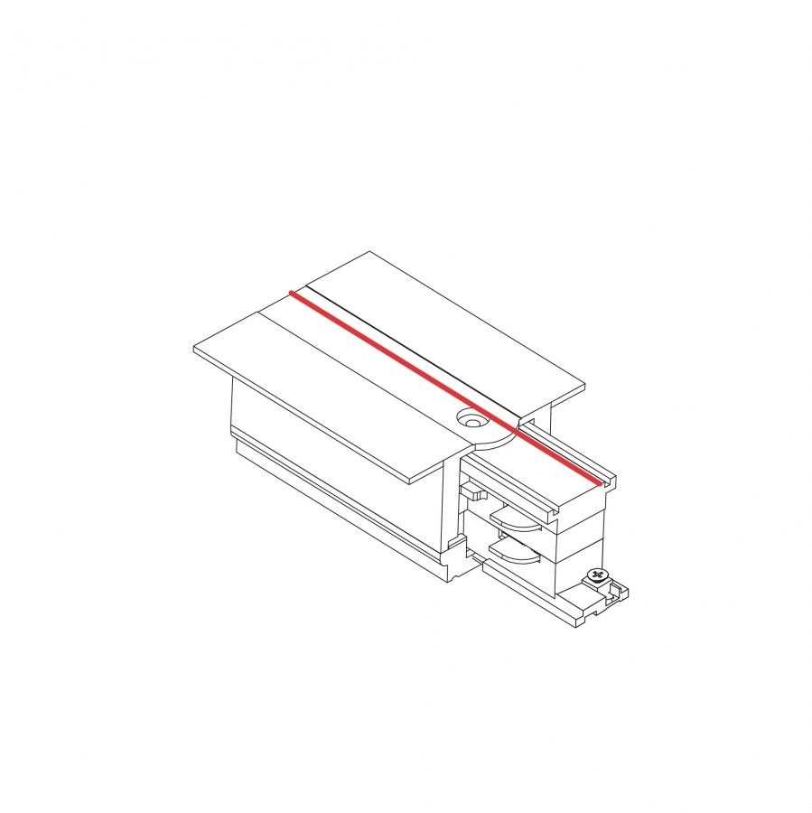 CTLS RECESSED POWER END CAP, LEFT (PE-L) BLACK 8235