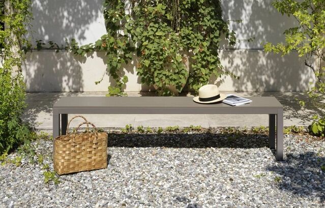 OBJEKTA - NARDI Rio Bench Alu, moderná hliníková lavica na záhradu terasu exteriér - lavička a stôl